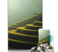 Puzzles for Adults 1000 Puzzles Rice Fields Mu Cang Chai Vietnam Educational Family Game Family Activities Anti-Stress Toys (size 38x26cm)