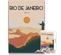 Puzzles for Adults 1000 Puzzles Rio De Janeiro Brazil Educational Games Staycation Kill Time Birthday Gifts Size 38x26cm