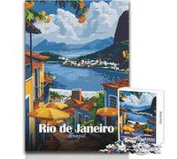 Puzzles for Adults 1000 Puzzles Rio De Janeiro, Brazil Travel Poster Educational Games Staycation Kill Time Birthday Gifts Size 38x52cm
