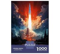 Puzzles for Adults 1000 Puzzles Rocket Launch Art Print-2 Adult Jigsaw Puzzle Relaxing Games For Family Fun Deal As Gifts for The Whole Family 70x50cm/1000pcs
