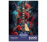 Puzzles for Adults 1000 Puzzles Rose Guitar Artistry Puzzle for Adults Relax Games Analysis And Logic Deal As Gifts for The Whole Family 38x26cm/1000pcs