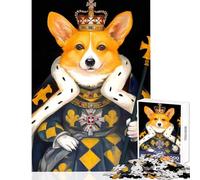Puzzles for Adults 1000 Puzzles Royal Corgi Puzzle For Teenagers Hand Speed Race Parent-child Interaction Addictive Toys to Cultivate Patience (38x52cm)