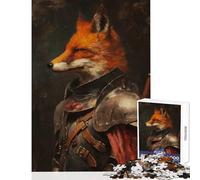 Puzzles for Adults 1000 Puzzles Royal Knight Fox Educational Toy Gifts for Women Men Relaxing Games Help The Brain Exercise Size 50x75cm