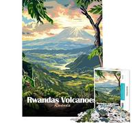 Puzzles for Adults 1000 Puzzles Rwanda Volcanoes Landscape Jigsaws for Adults DIY Toys Difficult Challenge Deal As Gifts for The Whole Family (Size 50x75cm)