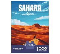Puzzles for Adults 1000 Puzzles Sahara Africa Desert Puzzles for Adults Relax Games Staycation Kill Time for Birthday, Chrismas 52x38cm/1000pcs