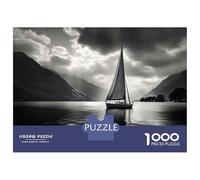 Puzzles for Adults 1000 Puzzles Sailboat on Lake with Mountains Puzzles for Adults Relaxing Games Precision Cutting Deal As Gifts for The Whole Family 70x50cm/1000pcs