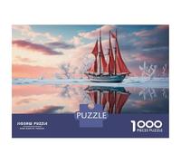 Puzzles for Adults 1000 Puzzles Sailboat Reflection on Water Puzzle for Adults Relax Games Analysis And Logic Deal As Gifts for The Whole Family 38x26cm/1000pcs