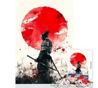 Puzzles for Adults 1000 Puzzles Samurai Warrior with Rising Sun Anti-Stress Toys Great Gift for Games Hands-on Game Help The Brain Exercise Size 50x75cm