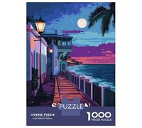 Puzzles for Adults 1000 Puzzles San Juan, Puerto Rico Nightscape Puzzles for Adults Family Game Pattern Assembly Unique Birthday And Gifts 52x38cm/1000pcs