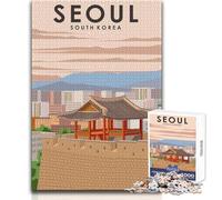 Puzzles for Adults 1000 Puzzles Seoul South Korea Educational Games Staycation Kill Time Birthday Gifts Size 38x52cm
