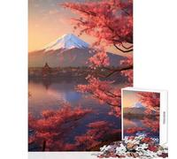 Puzzles for Adults 1000 Puzzles Serene Mount Fuji Anti-Stress Toys Great Gift for Games Hands-on Game Help The Brain Exercise Size 38x52cm