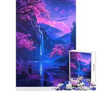 Puzzles for Adults 1000 Puzzles Serene Neon Nights Anti-Stress Toys Great Gift for Games Hands-on Game Help The Brain Exercise Size 38x26cm