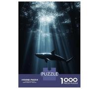 Puzzles for Adults 1000 Puzzles Shark in The Deep Sea Jigsaws for Adults Relaxing Games Perfect Decoration Help The Brain Exercise 38x26cm/1000pcs