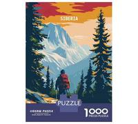 Puzzles for Adults 1000 Puzzles Siberian Trek Puzzles for Adults Relax Games Staycation Kill Time for Birthday, Chrismas 70x50cm/1000pcs