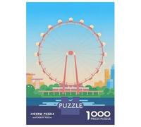 Puzzles for Adults 1000 Puzzles Singapore Flyer Travel Puzzles for Adults Family Game Pattern Assembly Unique Birthday And Gifts 52x38cm/1000pcs