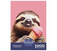 Puzzles for Adults 1000 Puzzles Sloth Eating Ice Cream Adult Puzzles Family Game Wall Decoration Deal As Gifts for The Whole Family 70x50cm/1000pcs