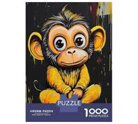 Puzzles for Adults 1000 Puzzles Smiling Monkey Painting Puzzles for Adults Family Game Pattern Assembly Unique Birthday And Gifts 38x26cm/1000pcs