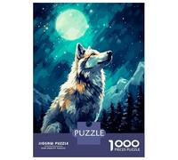 Puzzles for Adults 1000 Puzzles Snow Wolf Alaska Pixel Art Puzzle for Adults Relax Games Analysis And Logic Deal As Gifts for The Whole Family 70x50cm/1000pcs