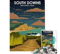 Puzzles for Adults 1000 Puzzles South Downs National Park Fun Games for Educational Game Challenge Toy Great Gifts And Toys Wall Art (Size 38x52cm)