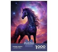 Puzzles for Adults 1000 Puzzles Space Horse Animal Puzzle for Adults Relax Games Analysis And Logic Deal As Gifts for The Whole Family 70x50cm/1000pcs