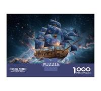Puzzles for Adults 1000 Puzzles Space Sailing Ship Puzzles for Adults Relaxing Games Precision Cutting Deal As Gifts for The Whole Family 52x38cm/1000pcs
