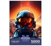 Puzzles for Adults 1000 Puzzles Spaceman Abstract Deco Teenager Puzzles Brain Teaser Game Precision Cutting Help The Brain Exercise 38x26cm/1000pcs