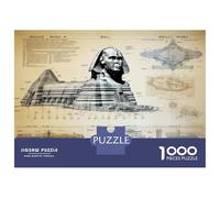 Puzzles for Adults 1000 Puzzles Sphinx Spaceship Blueprint Puzzles for Adults Relaxing Games Precision Cutting Deal As Gifts for The Whole Family 70x50cm/1000pcs