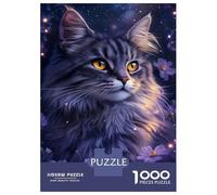 Puzzles for Adults 1000 Puzzles Starry Cat's Gaze -2 Jigsaws for Adults Relaxing Games Perfect Decoration Help The Brain Exercise 70x50cm/1000pcs
