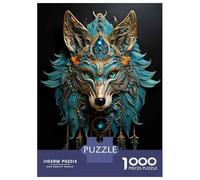 Puzzles for Adults 1000 Puzzles Steampunk Wolf Mask Wall Art Teenager Puzzles Fun Games Hand Speed Race Deal As Gifts for The Whole Family 70x50cm/1000pcs
