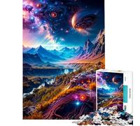 Puzzles for Adults 1000 Puzzles Strange Landscape Relax Games Brain Intelligence Challenge Addictive Toys Funny Gifts Difficult Challenge (size 38x52cm)