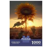 Puzzles for Adults 1000 Puzzles Sunflower Sunset Ground Puzzles for Adults Family Games Perfect Decoration Unique Birthday And Gifts 38x26cm/1000pcs