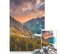 Puzzles for Adults 1000 Puzzles Sunset Panorama in High Tatras Mountains, Fun Games, Train Your Brain And Hands, Enhance Love between Couples 50x75cm