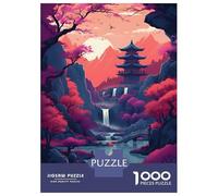 Puzzles for Adults 1000 Puzzles Sunset The Lake Puzzles for Adults Relax Games Staycation Kill Time for Birthday, Chrismas 38x26cm/1000pcs