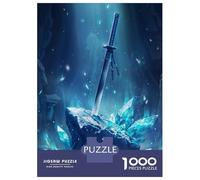 Puzzles for Adults 1000 Puzzles Sword Beneath The Crystal Puzzle for Adults Relax Games Analysis And Logic Deal As Gifts for The Whole Family 52x38cm/1000pcs