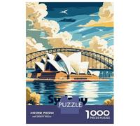 Puzzles for Adults 1000 Puzzles Sydney Opera House Travel Jigsaws for Adults Relaxing Games Perfect Decoration Help The Brain Exercise 38x26cm/1000pcs