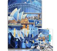 Puzzles for Adults 1000 Puzzles Sydney Opera House ﹨u Harbour Bridge Educational Family Game Family Activities Anti-Stress Toys (size 38x26cm)
