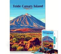 Puzzles for Adults 1000 Puzzles Teide Canary Island National Park Spain Exact Fit Game Brain Teaser Gift Calm Fun Time Xmas Art Gift (38x52cm)