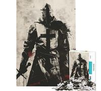 Puzzles for Adults 1000 Puzzles The Knight Minimalism Jigsaw 1000 Piece Home Decoration Toys Wall Art Christmas Birthday Gifts (50x75cm)
