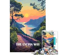 Puzzles for Adults 1000 Puzzles The Lycian Way, Turkey Relax Games Brain Intelligence Challenge Addictive Toys Funny Gifts Difficult Challenge (size 38x26cm)