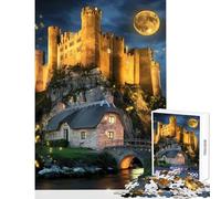 Puzzles for Adults 1000 Puzzles The Moonlit Castle, Firefly Dance And Serene River. Home Decoration Toys Birthday Gifts Educational Games Train Your Brain And Hands size 38x52cm