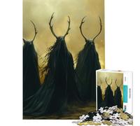 Puzzles for Adults 1000 Puzzles Three Wandering Druids Brain Intelligence Challenge Addictive Toys Hands-on Game A Work of Art Gifts Ideas (Size 38x52cm)