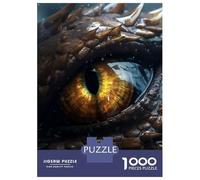 Puzzles for Adults 1000 Puzzles Thunder Dragons Topaz Eye Puzzles for Adults Family Games Perfect Decoration Unique Birthday And Gifts 52x38cm/1000pcs