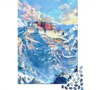Puzzles for Adults 1000 Puzzles Tibetan Palace Winter Scene Jigsaw for Adults Hands-on Game For Family Fun Unique Birthday And Gifts 38x26cm/1000pcs