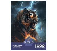 Puzzles for Adults 1000 Puzzles Tiger Scary Fantasy Light Puzzles for Adults Family Game Pattern Assembly Unique Birthday And Gifts 70x50cm/1000pcs