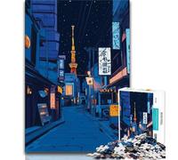 Puzzles for Adults 1000 Puzzles Tokyo Night Street Unique Challenge Game But Fun And Humorous Birthday Gift (size 50x75cm)
