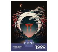 Puzzles for Adults 1000 Puzzles Torii Gate Red White Bloss Puzzles for Adults Relaxing Games Precision Cutting Deal As Gifts for The Whole Family 52x38cm/1000pcs