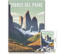 Puzzles for Adults 1000 Puzzles Torres Del Paine NP Unique Challenge Game Enhance Memory Gift For Birthdays Size 50x75cm
