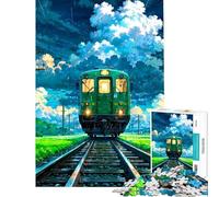 Puzzles for Adults 1000 Puzzles Train in The Countryside Jigsaw 1000 Pieces Toy Wall Decor But Fun And Humorous for Is Ideal As A Gifts (75x50cm)