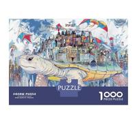 Puzzles for Adults 1000 Puzzles Turtle Wall Art Print Puzzles for Adults Relaxing Games Precision Cutting Deal As Gifts for The Whole Family 52x38cm/1000pcs