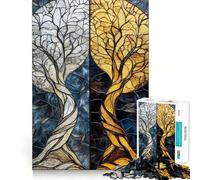 Puzzles for Adults 1000 Puzzles Twilight Symphony︰ Duality of Light And Shadow Exact Fit Game Brain Teaser Gift Calm Fun Time Xmas Art Gift (50x75cm)